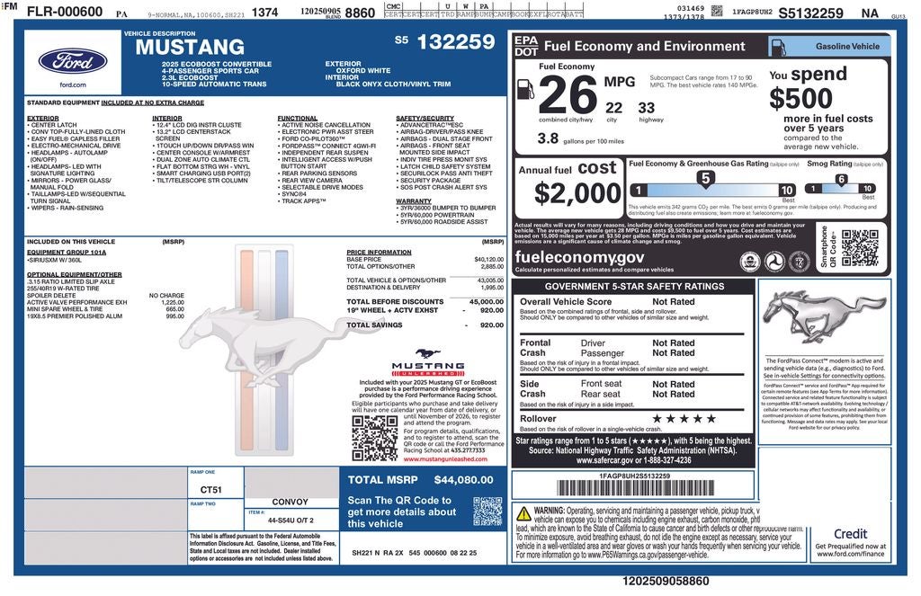 2025 Ford Mustang EcoBoost