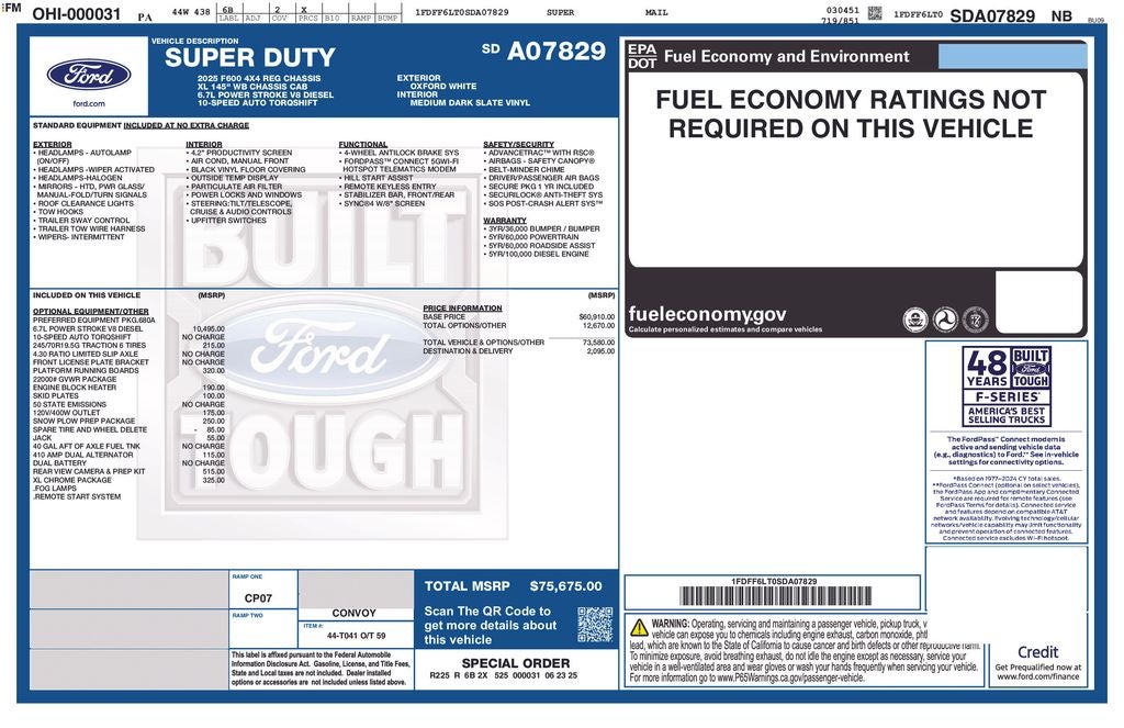 2025 Ford F-600SD XL