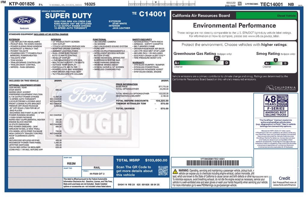 2026 Ford F-250SD King Ranch