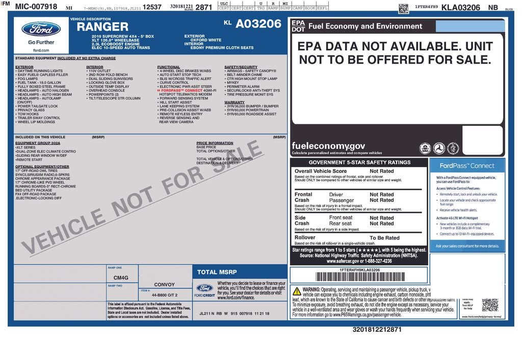 2019 Ford Ranger XLT