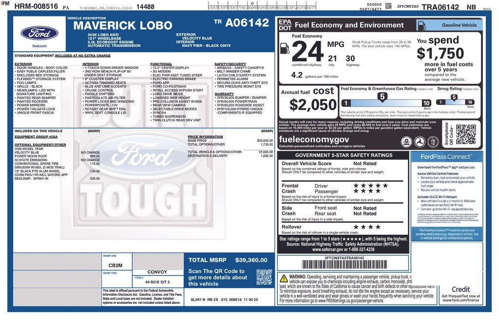 2026 Ford Maverick Lobo Standard
