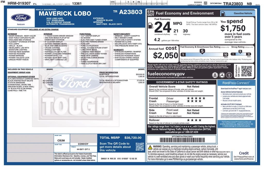 2026 Ford Maverick Lobo Standard
