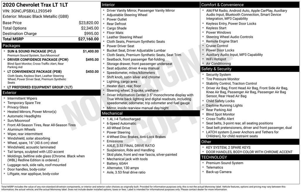 2020 Chevrolet Trax LT