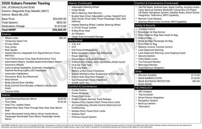 2020 Subaru Forester Touring