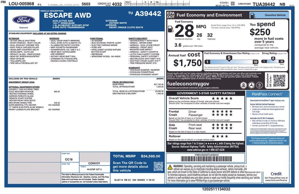 2026 Ford Escape Active®
