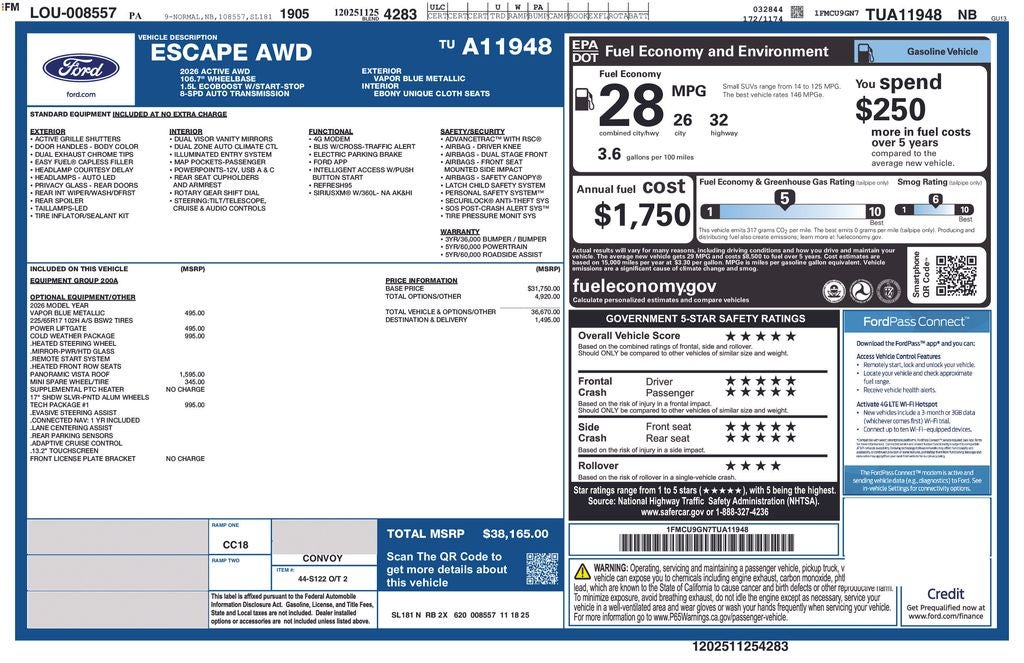 2026 Ford Escape Active®