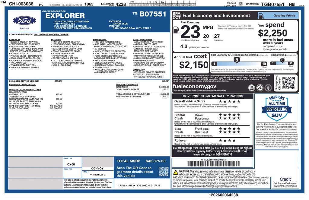 2026 Ford Explorer Active