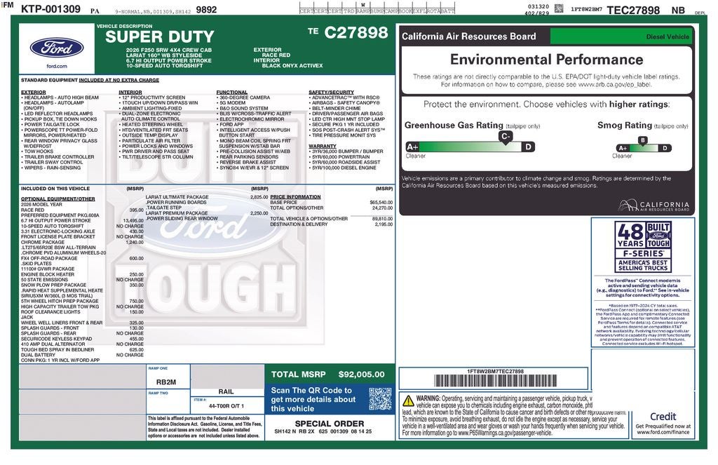 2026 Ford Super Duty F-250® Lariat®