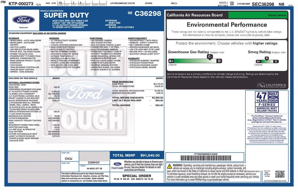 2025 Ford Super Duty F-250® Lariat®