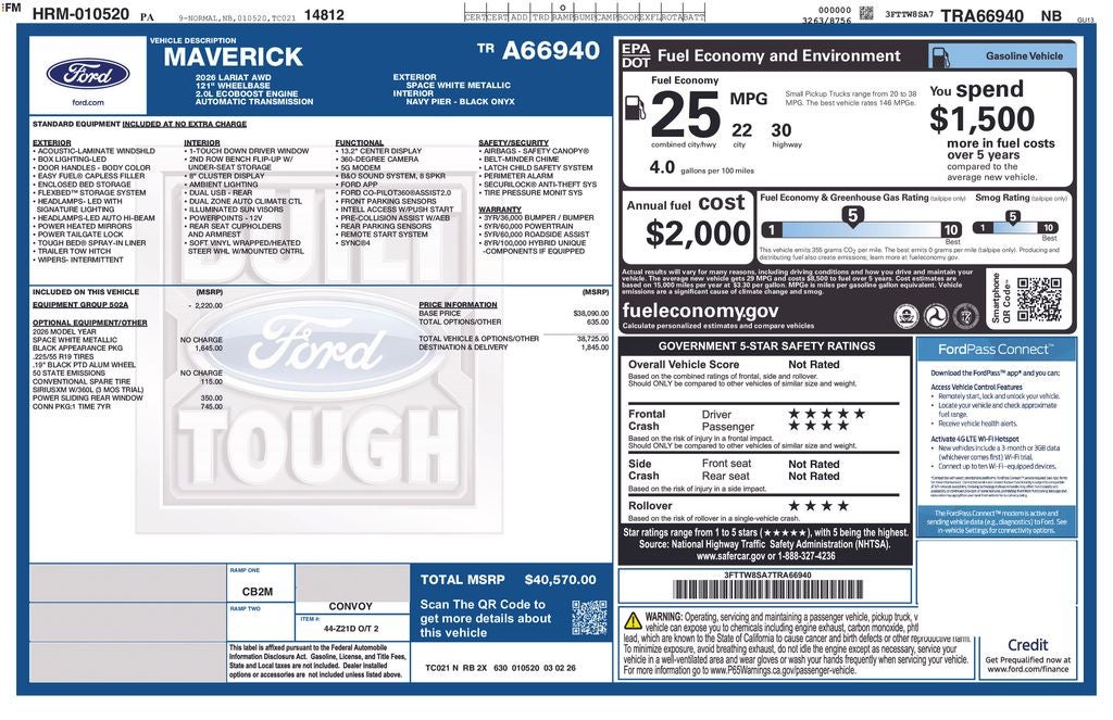 2026 Ford Maverick Lariat®